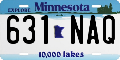 MN license plate 631NAQ