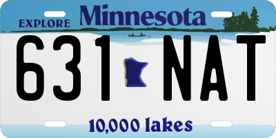 MN license plate 631NAT