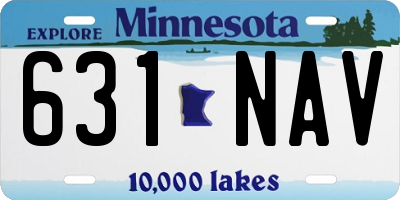 MN license plate 631NAV