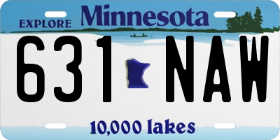MN license plate 631NAW