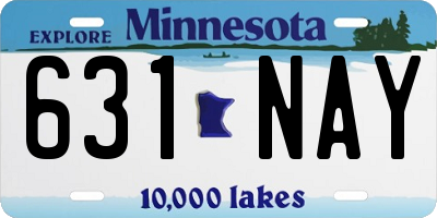 MN license plate 631NAY