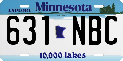 MN license plate 631NBC