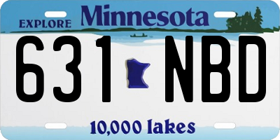 MN license plate 631NBD