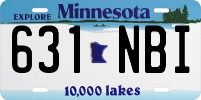 MN license plate 631NBI