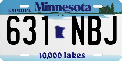 MN license plate 631NBJ