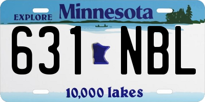 MN license plate 631NBL