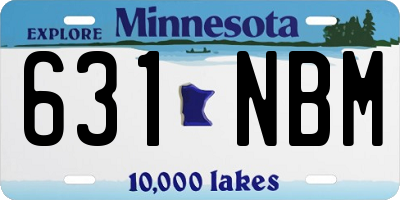 MN license plate 631NBM