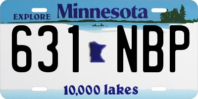 MN license plate 631NBP