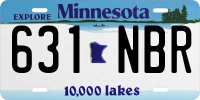 MN license plate 631NBR