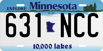 MN license plate 631NCC