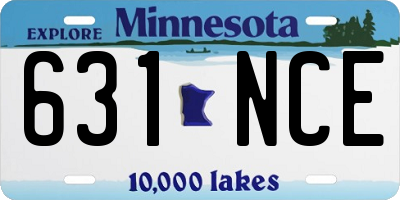 MN license plate 631NCE