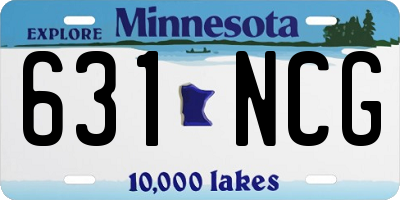 MN license plate 631NCG