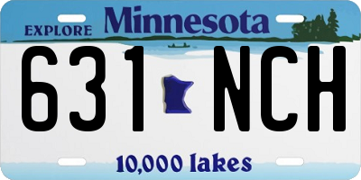 MN license plate 631NCH