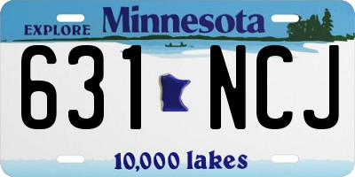 MN license plate 631NCJ