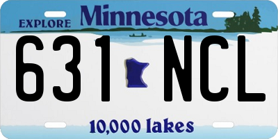 MN license plate 631NCL
