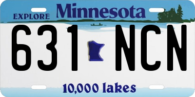 MN license plate 631NCN
