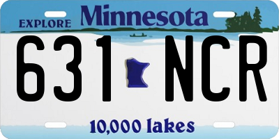 MN license plate 631NCR