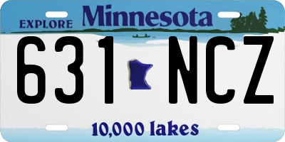 MN license plate 631NCZ