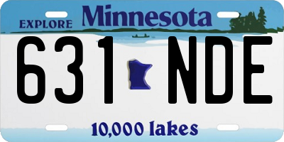 MN license plate 631NDE