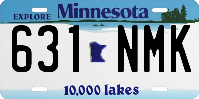 MN license plate 631NMK