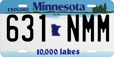 MN license plate 631NMM