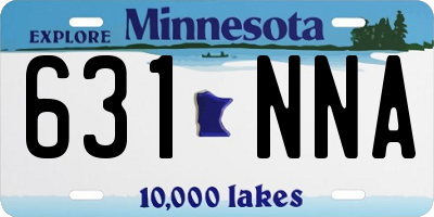 MN license plate 631NNA