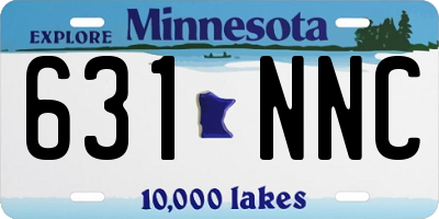 MN license plate 631NNC