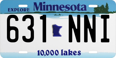 MN license plate 631NNI