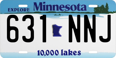 MN license plate 631NNJ