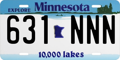 MN license plate 631NNN
