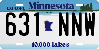 MN license plate 631NNW