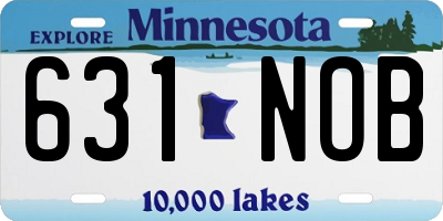 MN license plate 631NOB
