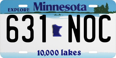 MN license plate 631NOC