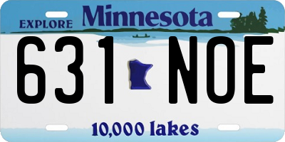MN license plate 631NOE