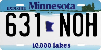 MN license plate 631NOH