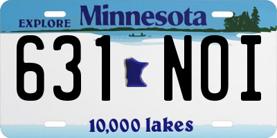 MN license plate 631NOI