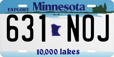 MN license plate 631NOJ