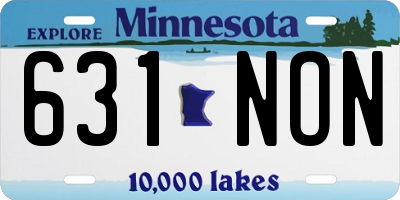 MN license plate 631NON