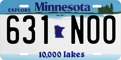 MN license plate 631NOO