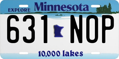MN license plate 631NOP