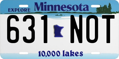 MN license plate 631NOT