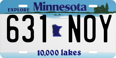 MN license plate 631NOY