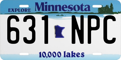 MN license plate 631NPC