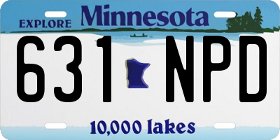 MN license plate 631NPD