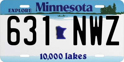 MN license plate 631NWZ