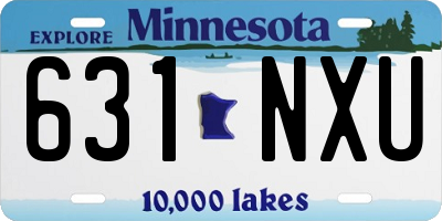 MN license plate 631NXU
