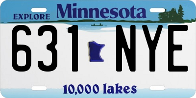 MN license plate 631NYE
