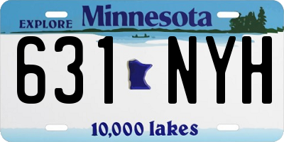 MN license plate 631NYH
