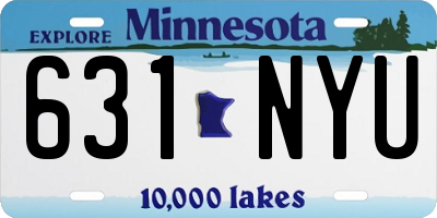 MN license plate 631NYU