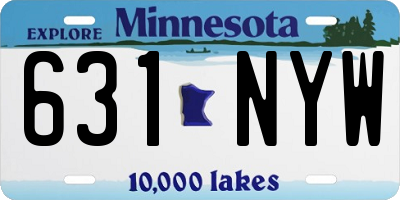 MN license plate 631NYW
